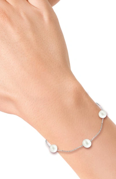 Effy Sterling Silver & 6-7mm Cultured Freshwater Pearl Bracelet In Silver