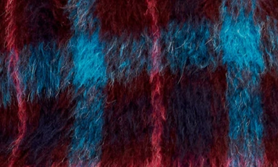 Shop Ramy Brook Cienna Plaid Wool Blend Skirt In Sangria/ Gemstone Combo