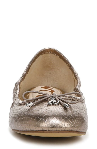 Shop Sam Edelman Felicia Flat In Pewter