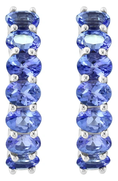 Effy Sterling Silver Sapphire Hoop Earrings In Purple