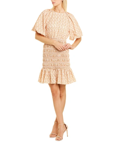 Shop Beulah Mini Dress In Beige