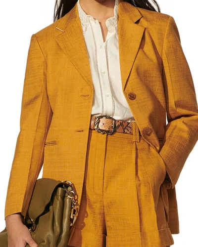 Shop Sandro Suit Blazer In Yellow