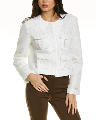 Shop Ted Baker Boxy Crop Jacket In White