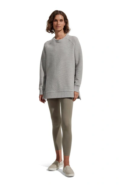 Shop Varley Manning Sweatshirt In Light Grey Marl
