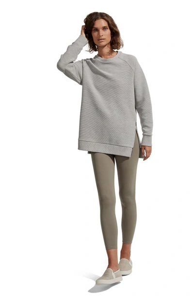 Shop Varley Manning Sweatshirt In Light Grey Marl