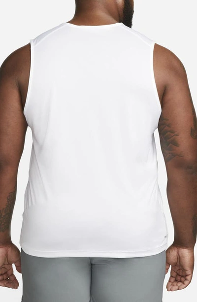 Nike Men's Ready Relaxed-fit Dri-fit Fitness Tank, Regular & Big & Tall In White/black