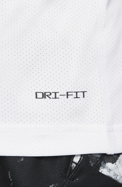 Nike Men's Ready Relaxed-fit Dri-fit Fitness Tank, Regular & Big & Tall In White/black