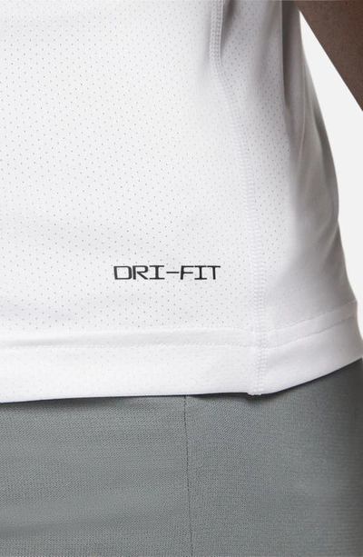 Nike Men's Ready Relaxed-fit Dri-fit Fitness Tank, Regular & Big & Tall In White/black