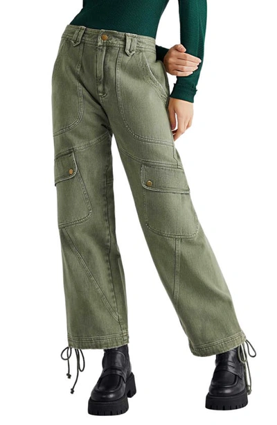 Free People Pantalon De Travail Come And Get It In Hunter Green