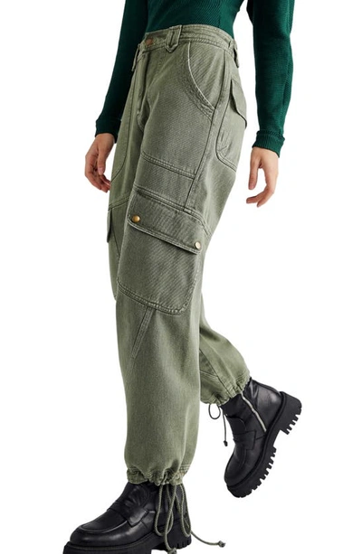 Free People Pantalon De Travail Come And Get It In Hunter Green