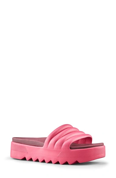 Shop Cougar Pool Party Platform Slide Sandal In Berry-merlot