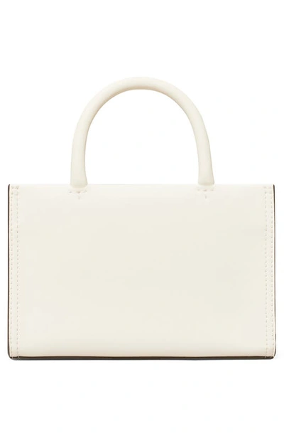 Tory Burch Mini Ella Faux Leather Tote In Warm White