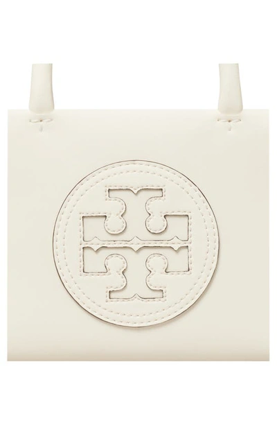 Tory Burch Mini Ella Faux Leather Tote In Warm White