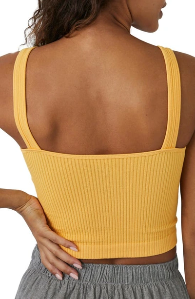 Shop Free People Intimately Fp Solid Rib Brami Crop Top In Sun