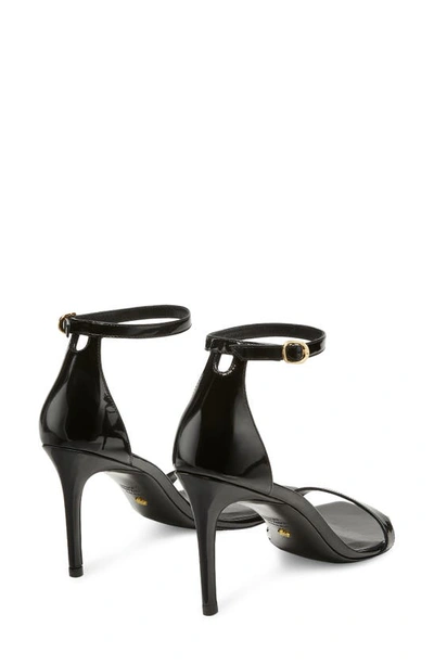 Shop Stuart Weitzman Nakedcurve Ankle Strap Sandal In Black