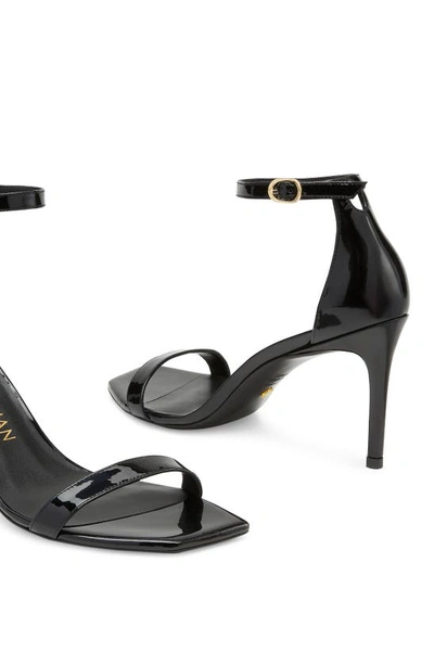 Shop Stuart Weitzman Nakedcurve Ankle Strap Sandal In Black