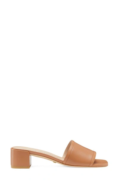 Shop Stuart Weitzman Cayman Block Heel Sandal In Tan