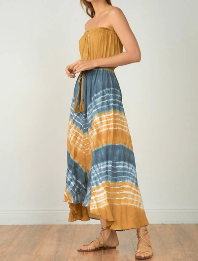Shop Elan Macedonia Strapless Maxi Dress In Tie Dye In Multi