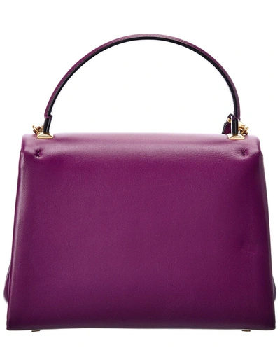 Shop Valentino Maxi Stud Leather Shoulder Bag In Purple