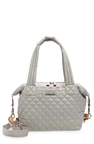 Shop Mz Wallace Medium Sutton Deluxe Tote In Pewter