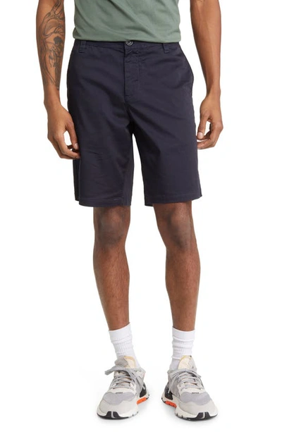 Shop Armani Exchange Cotton Blend Bermuda Shorts In Navy