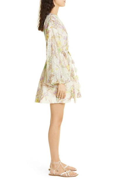 Shop Alexis Behati Long Sleeve Minidress In Floral Embroidered