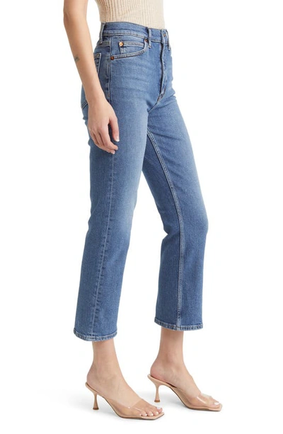 Shop Re/done '70s High Waist Ankle Bootcut Jeans In Mid 70s