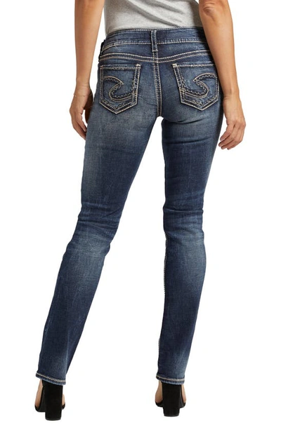 Silver Jeans Co. Suki Mid Rise Straight Leg Jeans In Indigo