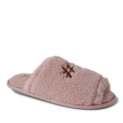Shop Dearfoams Womens Louise Slide With Extended Vamp And Scrunchie In Pink