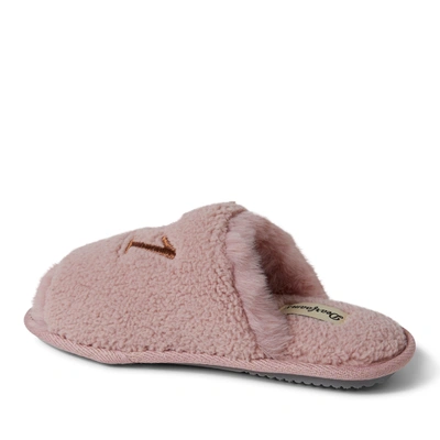 Shop Dearfoams Womens Louise Slide With Extended Vamp And Scrunchie In Pink