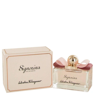 Shop Ferragamo Salvatore  491304 Signorina By Salvatore  Eau De Parfum Spray 3.4 oz In Pink