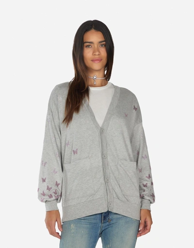 Lauren Moshi Jamila Butterfly Lip In Heather Grey