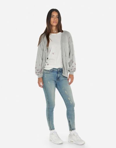 Lauren Moshi Jamila Butterfly Lip In Heather Grey