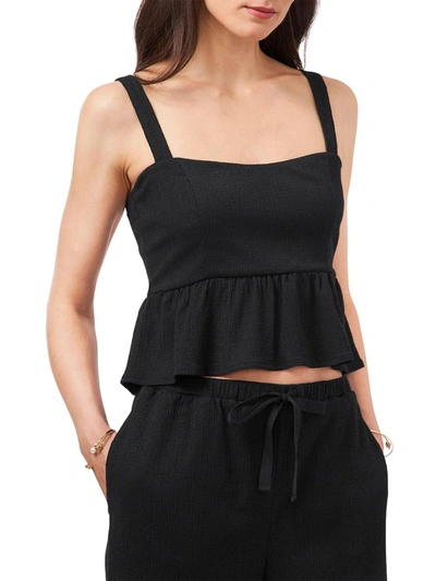 Shop 1.state Womens Cropped Sleeveless Peplum Top In Black