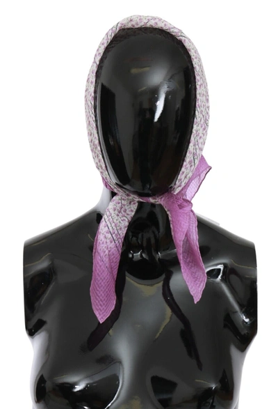 Shop John Galliano Pink Bandana Head Wrap Foulard Square Women's Scarf