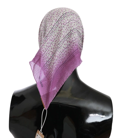 Shop John Galliano Pink Bandana Head Wrap Foulard Square Women's Scarf