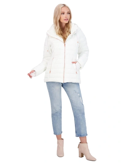 Shop Jessica Simpson Womens Quilted Packable Puffer Coat In White