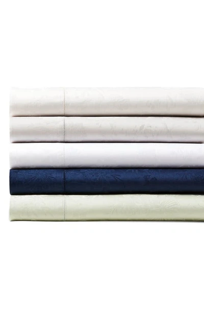 Shop Ralph Lauren Bethany 350 Thread Count Organic Cotton Jacquard Fitted Sheet In Parchment