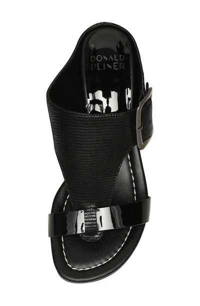 Donald Pliner Vine Buckled Wedge Sandal In Black