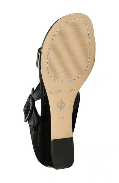 Donald Pliner Vine Buckled Wedge Sandal In Black
