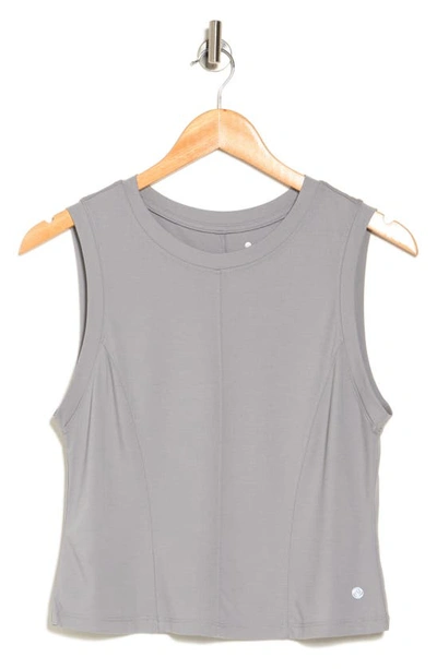 Shop Apana Direction Crop Tank In Med Grey Heather