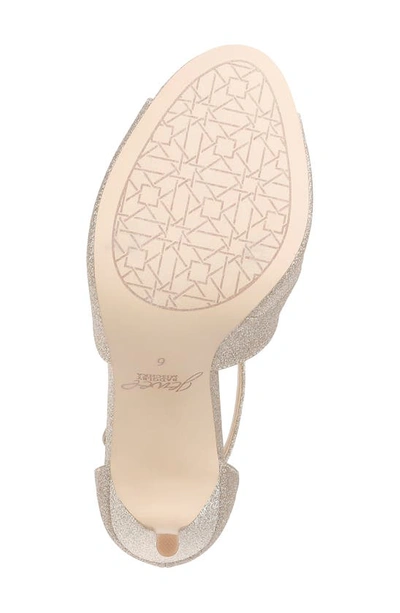 Jewel Badgley Mischka Women's Jonna Crisscross Peep Toe Evening Sandals In Light Gold Glitter