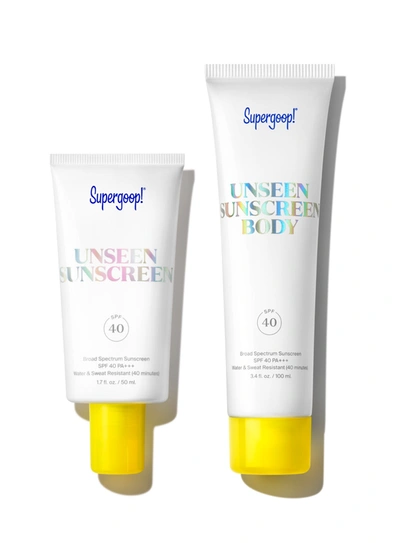 Shop Supergoop Unseen Face & Body Set Sunscreen !