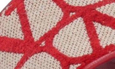 Valentino Toile Iconographe Canvas Slide In Naturale/ Rosso