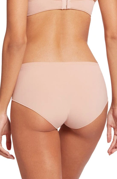 Shop Wolford Cotton Contour 3w Hipster Briefs In Rose Tan