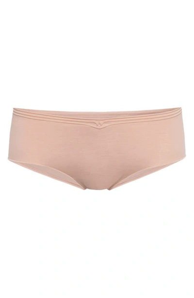 Wolford 3w Mid-rise Briefs In Rose Tan