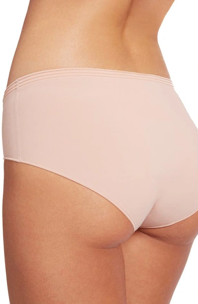 Shop Wolford Cotton Contour 3w Hipster Briefs In Rose Tan