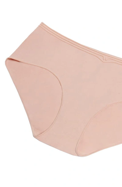 Wolford 3w Mid-rise Briefs In Rose Tan