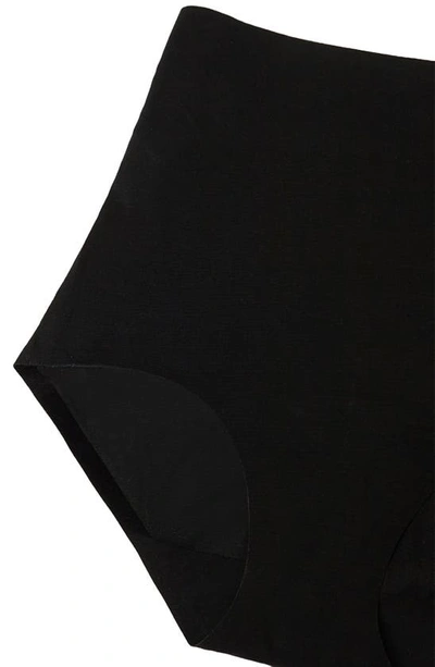 Shop Wolford Cotton Contour 3w High Waist Shaping Briefs In Black