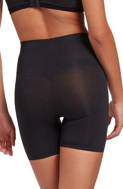 Shop Wolford Cotton Contour Control Shaping Shorts In Black